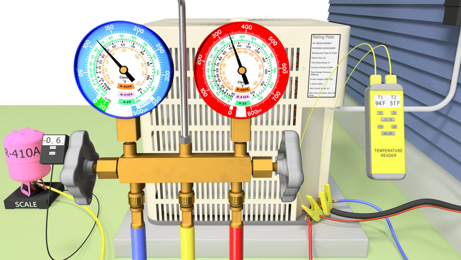 R-22 and R-410A Operating Pressures, Charging, and Recovery Setup!