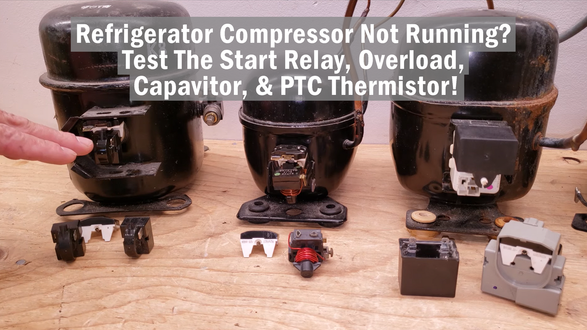 Fridge or Freezer Compressor Not Starting? Test Start Relay, Overload, Capacitor, PTC Thermistor