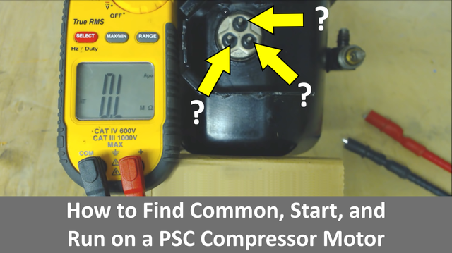 How to Find Common, Start, and Run on a PSC Compressor Motor!