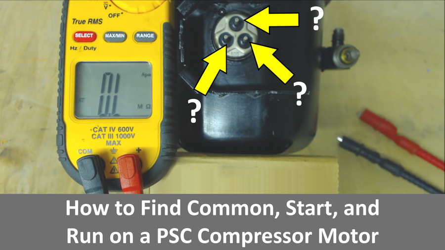 How to Find Common, Start, and Run on a PSC Compressor Motor!