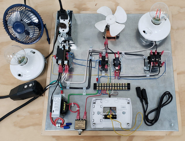 HVAC Electrical Training Board For Wiring, Components, Wiring Diagrams, Troubleshooting