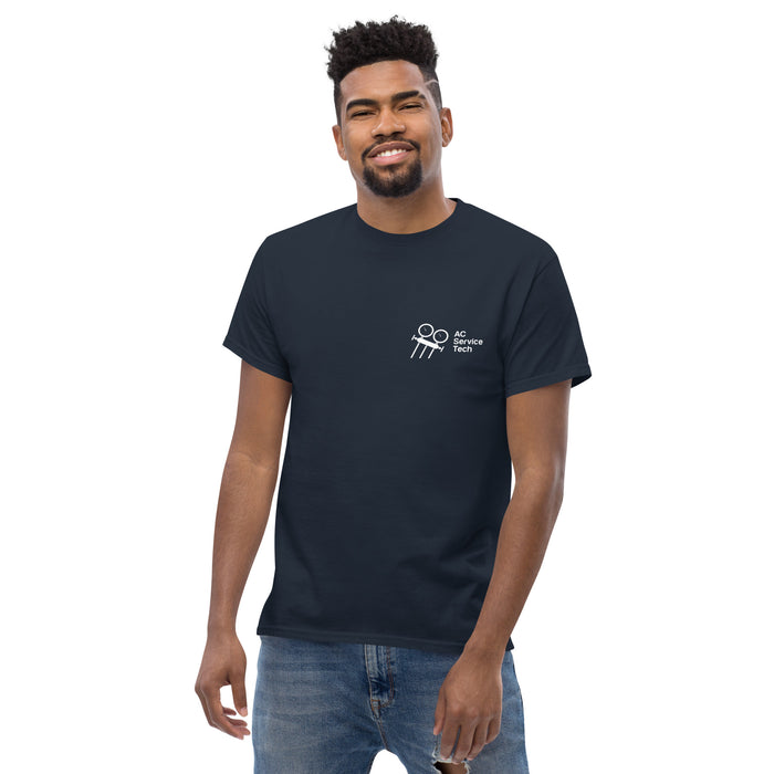 Short Sleeve T-Shirt with Small White Logo on Front and Large Back Logo Style A